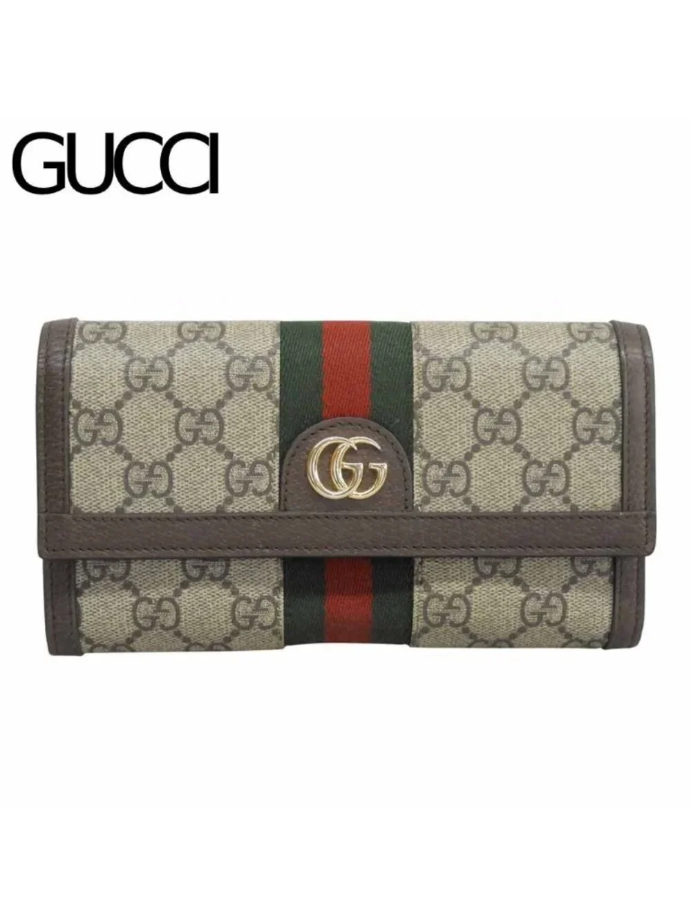Gucci Ophidia GG Continental Wallet Sherry Line